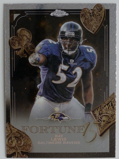 2025 Topps Chrome Football Fortune 15 Ray Lewis #F15-31