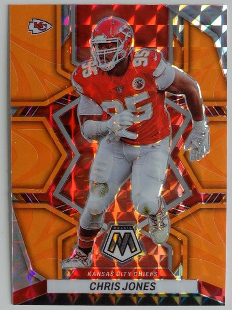 2022 Panini Mosaic Football Mosaic Reactive Orange Chris Jones #99