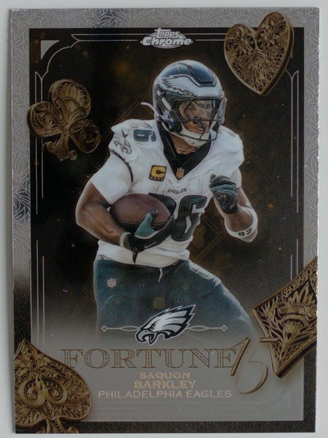 2025 Topps Chrome Football Fortune 15 Saquon Barkley #F15-3