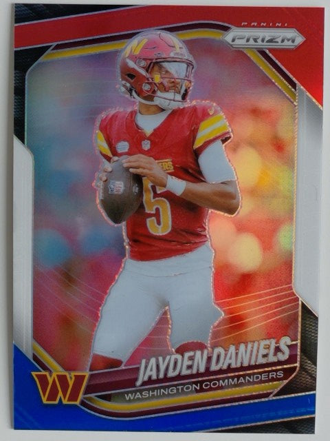 2025 Panini Prizm Football Red White and Blue Jayden Daniels #278