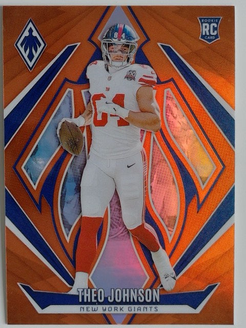 2024 Panini Phoenix Football Orange Theo Johnson #241 RC