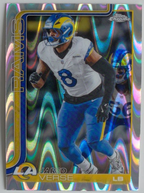 2025 Topps Chrome Football Ray Wave Refractor Jared Verse #173