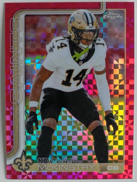 2025 Topps Chrome Football Hot Pink X-Fractor Kool-Aid McKinstry #224