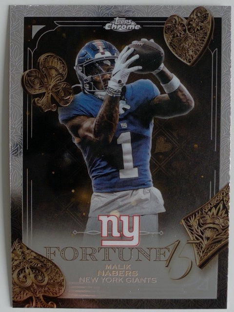 2025 Topps Chrome Football Fortune 15 Malik Nabers #F15-15