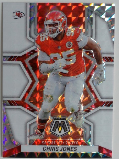 2022 Panini Mosaic Football Mosaic White 2/25 Chris Jones #99