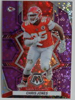 2022 Panini Mosaic Football Mosaic No Huddle Purple 30/50 Chris Jones #99
