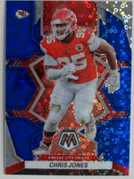2022 Panini Mosaic Football Mosaic No Huddle Blue 63/75 Chris Jones #99