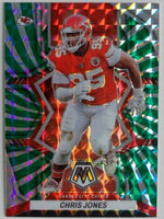 2022 Panini Mosaic Football Mosaic Green Swirl 04/11 Chris Jones #99
