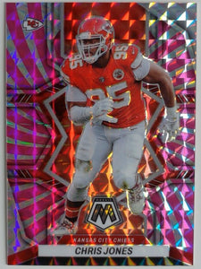 2022 Panini Mosaic Football Mosaic Pink Swirl 08/11 Chris Jones #99