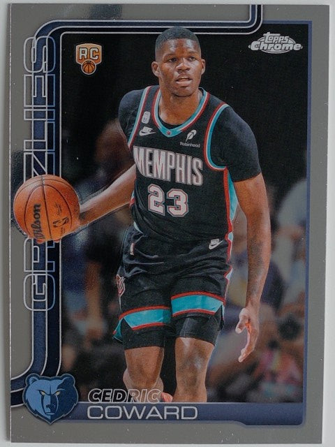 2025-26 Topps Chrome Update Basketball Cedric Coward #161 RC