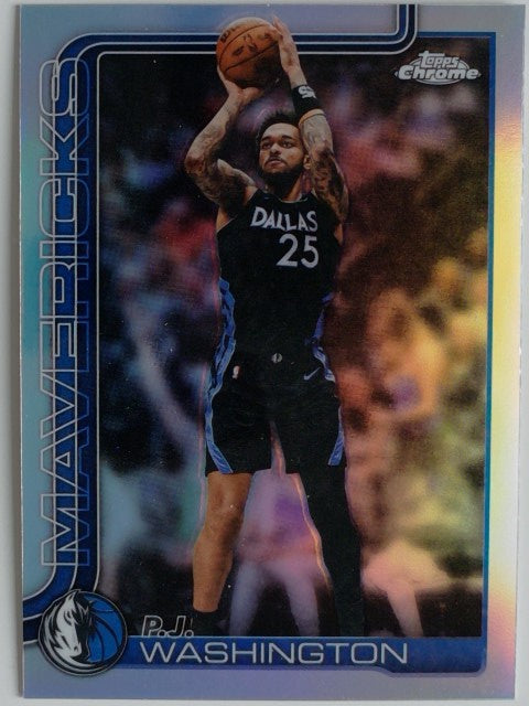 2025-26 Topps Chrome Update Basketball Refractor P.J. Washington #122