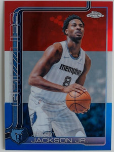 2025-26 Topps Chrome Update Red White and Blue Refractor Jaren Jackson Jr. #28