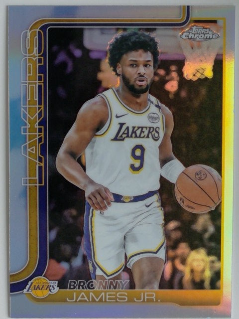 2025-26 Topps Chrome Basketball Refractor Bronny James Jr. #182