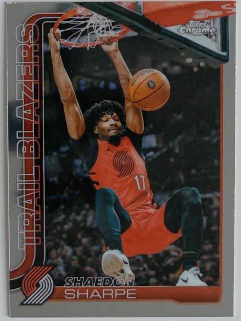 2025-26 Topps Chrome Update Basketball Shaedon Sharpe #106