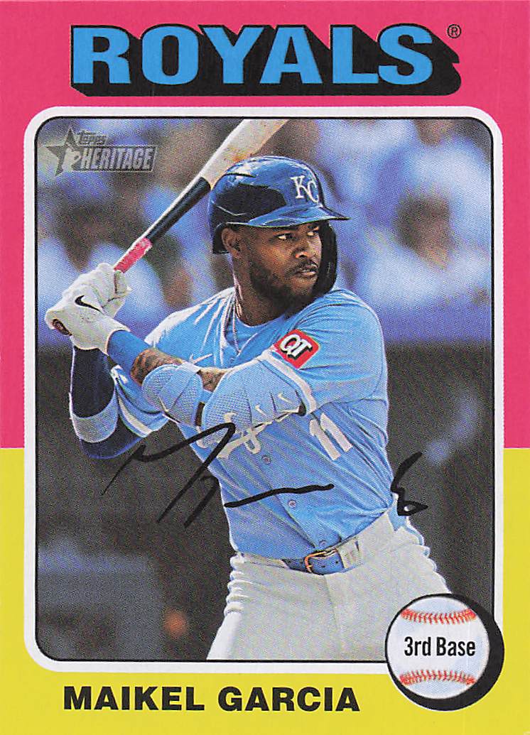 2024 Topps Heritage Baseball Maikel Garcia #640