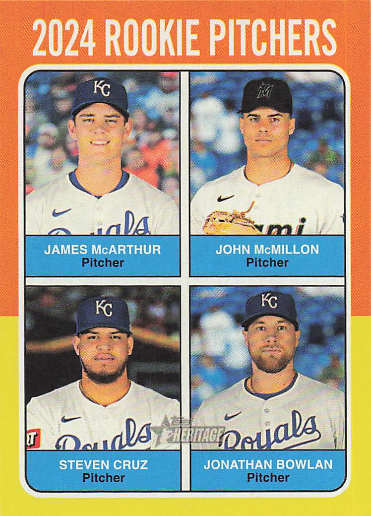 2024 Topps Heritage 2024 Rookie McArthur / McMillon / Cruz / Bowlan #615