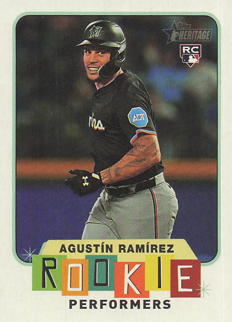 2025 Topps Heritage Baseball Rookie Performers Agustín Ramírez #RP-15