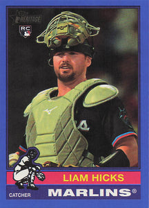2025 Topps Heritage Baseball Dark Blue Border Liam Hicks #640 RC