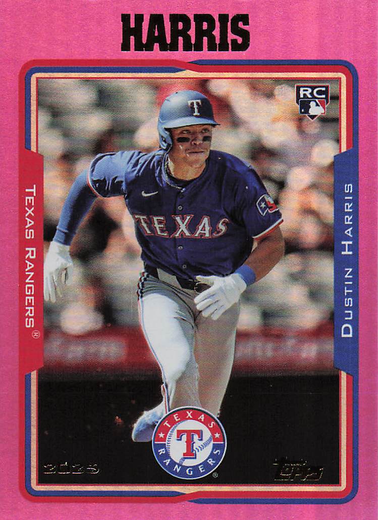 2025 Topps Archives Baseball Pink Foilboard Dustin Harris #220 RC