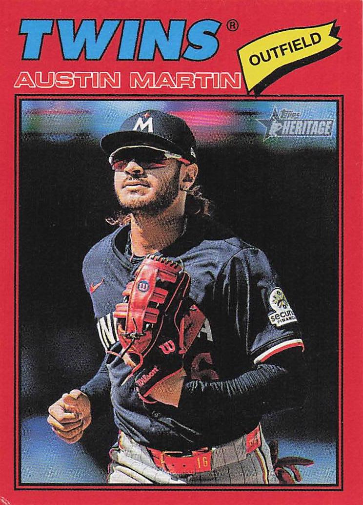 2026 Topps Heritage Baseball Red Austin Martin #44