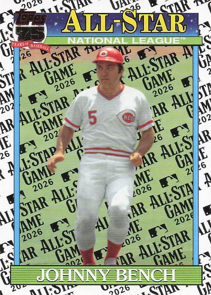 2026 Topps Baseball 1991 Topps All-Stars All-Star Game Johnny Bench #91AS-47
