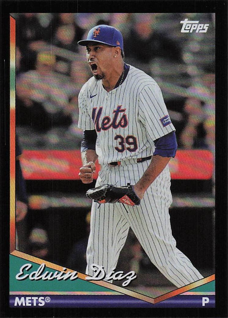 2024 Topps Archives Baseball Black Foilboard Edwin Díaz #244