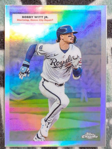 2025 Topps Chrome Platinum Anniversary Baseball 1955 Topps Doubleheaders Bobby Witt Jr. / George Brett #55DH-12