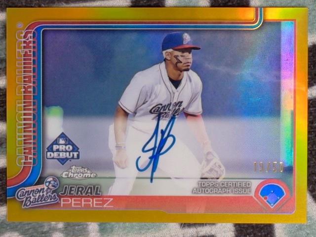 2025 Pro Debut Chrome Autographs Gold Refractors 19/50 Jeral Perez #PDC-24