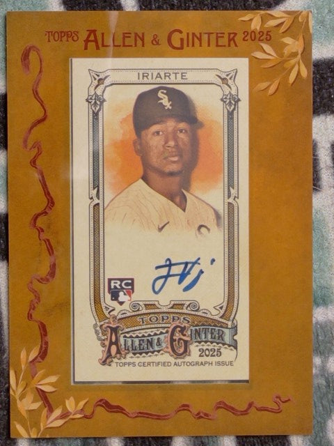 2025 Topps Allen & Ginter Baseball Framed Mini Autographs Jairo Iriarte #MA-JIR