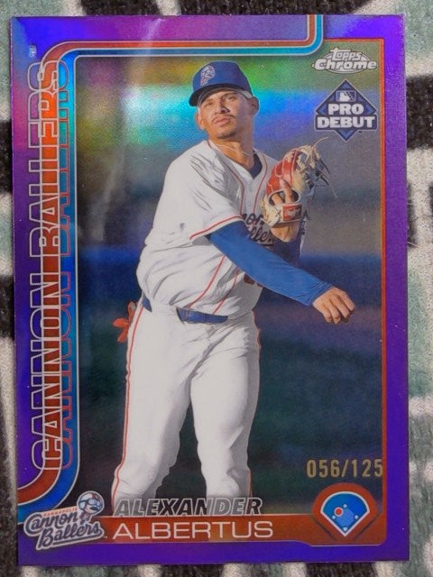 2025 Pro Debut Chrome Purple Refractor 056/125 Alexander Albertus #PDC-36