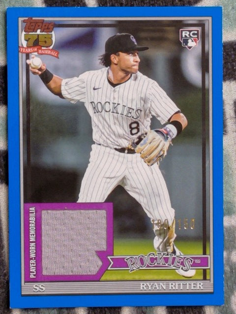 2026 Topps Baseball 1991 Topps Baseball Relics Blue 100/150 Ryan Ritter #91R-RR