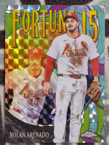 2025 Topps Chrome Update Fortune 15 Geometric Refractors Nolan Arenado #F15-16