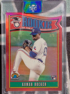 2025 Bowman Rookie of the Year Favorites Red Refractor 3/5 Kumar Rocker #ROY-5