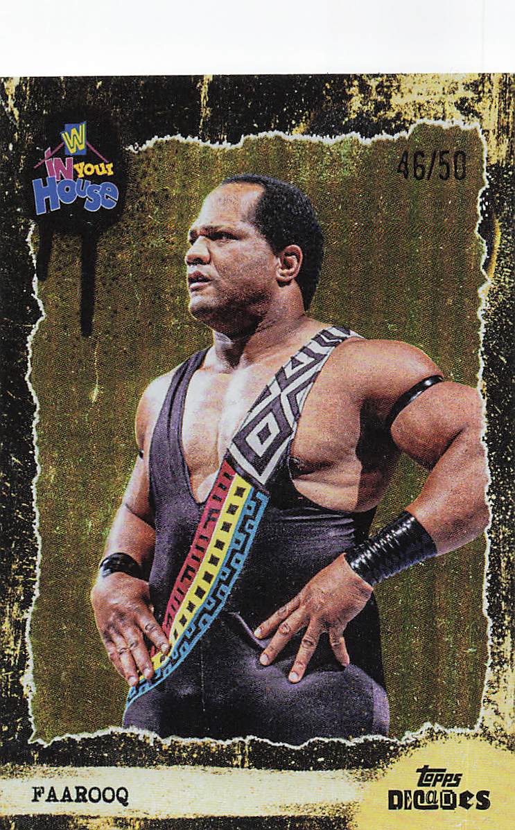 2026 Topps Decades 1990's WWE Wrestling Gold 46/50 Faarooq #13