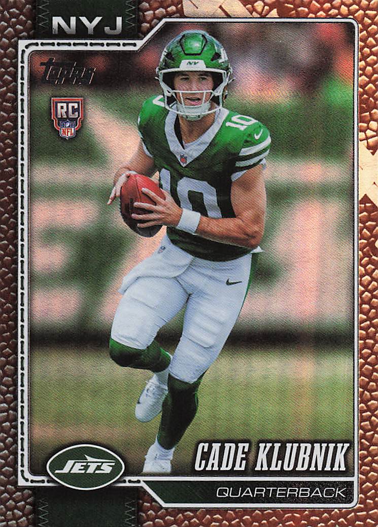 2026 Topps Flagship Football Football Leather Foil Cade Klubnik #306