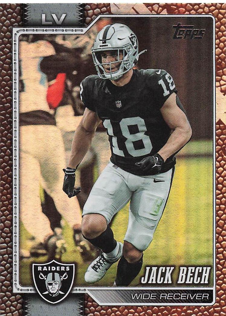 2026 Topps Flagship Football Football Leather Foil Jack Bech #120