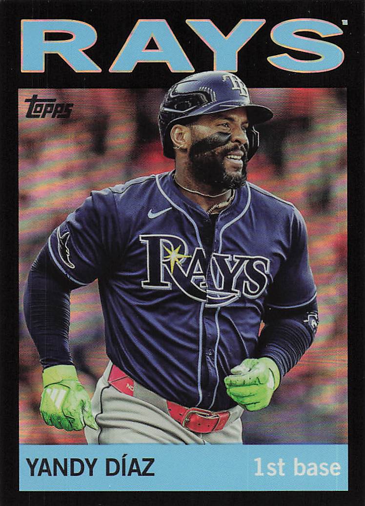 2025 Topps Archives Baseball Black Foilboard Yandy Díaz #16