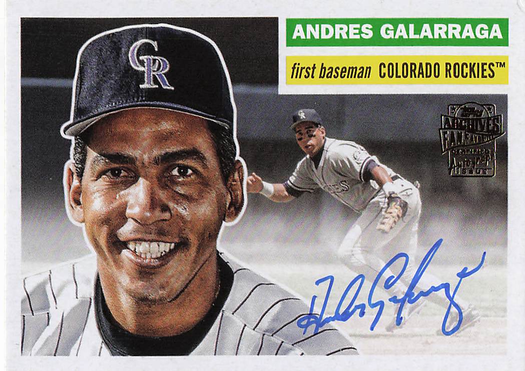 2025 Topps Archives 1956 Fan Favorites Autographs Andres Galarraga #56FFA-AGA