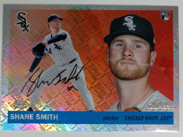 2025 Topps Chrome Platinum Baseball Topps Refractor 128/499 Shane Smith #211 RC