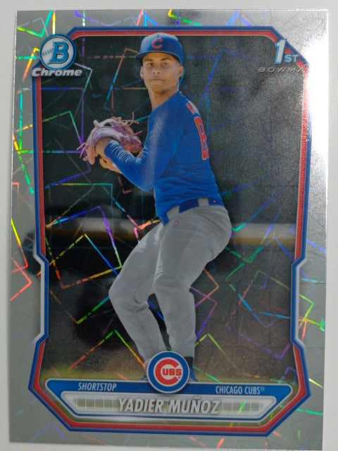 2026 Bowman Chrome Baseball Prospects Laser Yadier Muñoz #BCP-219
