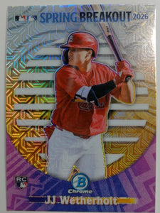 2026 Bowman Chrome Spring Breakout 2026 Mojo Refractor JJ Wetherholt #SB-2