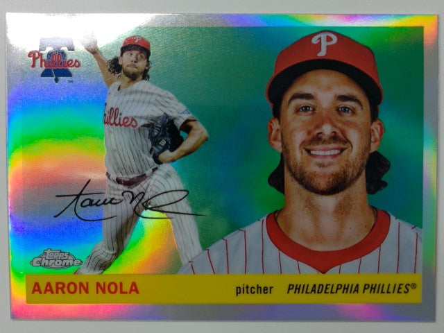 2025 Topps Chrome Platinum Baseball Refractor Aaron Nola #156