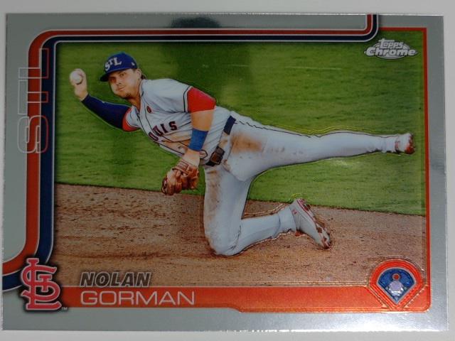 2025 Topps Chrome Baseball Nolan Gorman #80