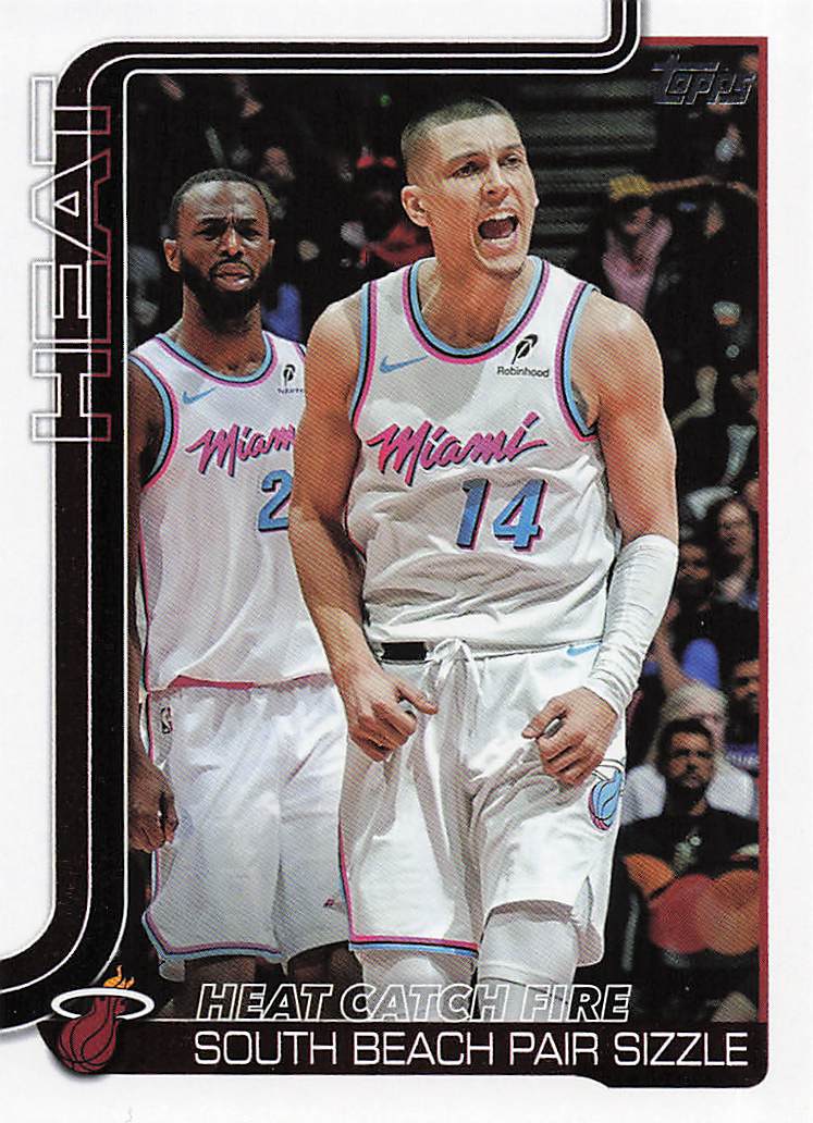 2025-26 Topps Basketball Heat Catch Fire: South Beach Pair Sizzle #284
