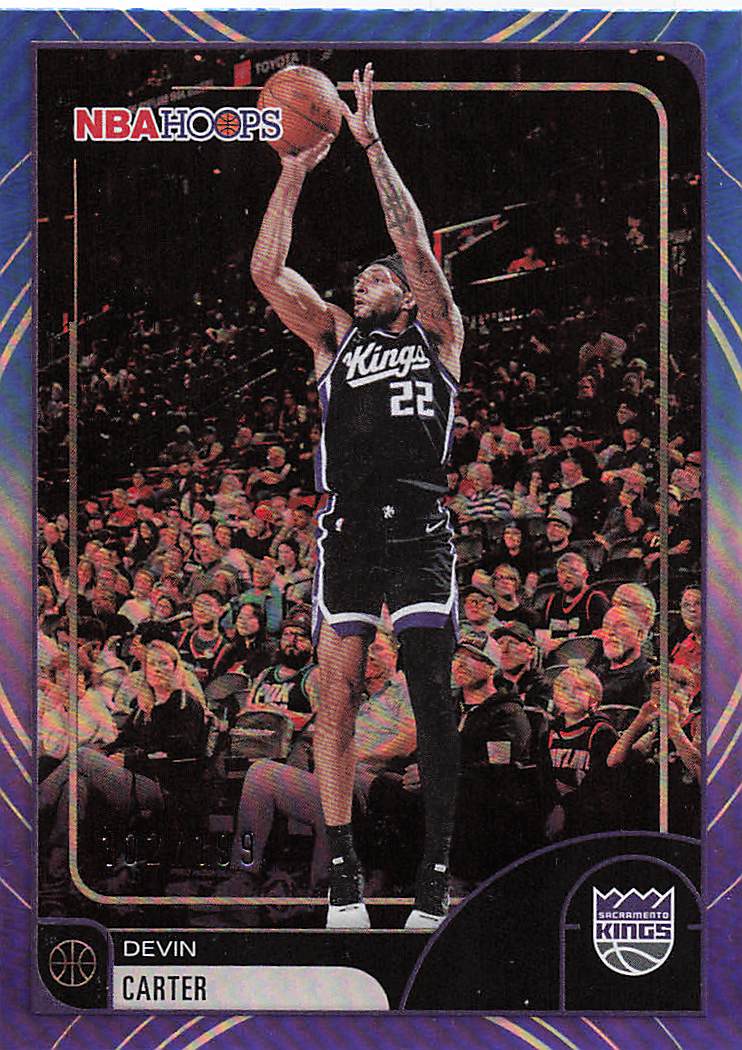 2025-26 Hoops Basketball Rainbow Purple and Blue 102/199 Devin Carter #46