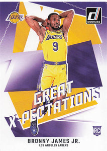 2024-25 Donruss Basketball Great X-Pectations Bronny James Jr. #14