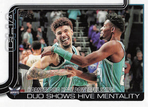 2025-26 Topps Hornets Duo Have Powerful Sting: Duo Shows Hive Mentality #283