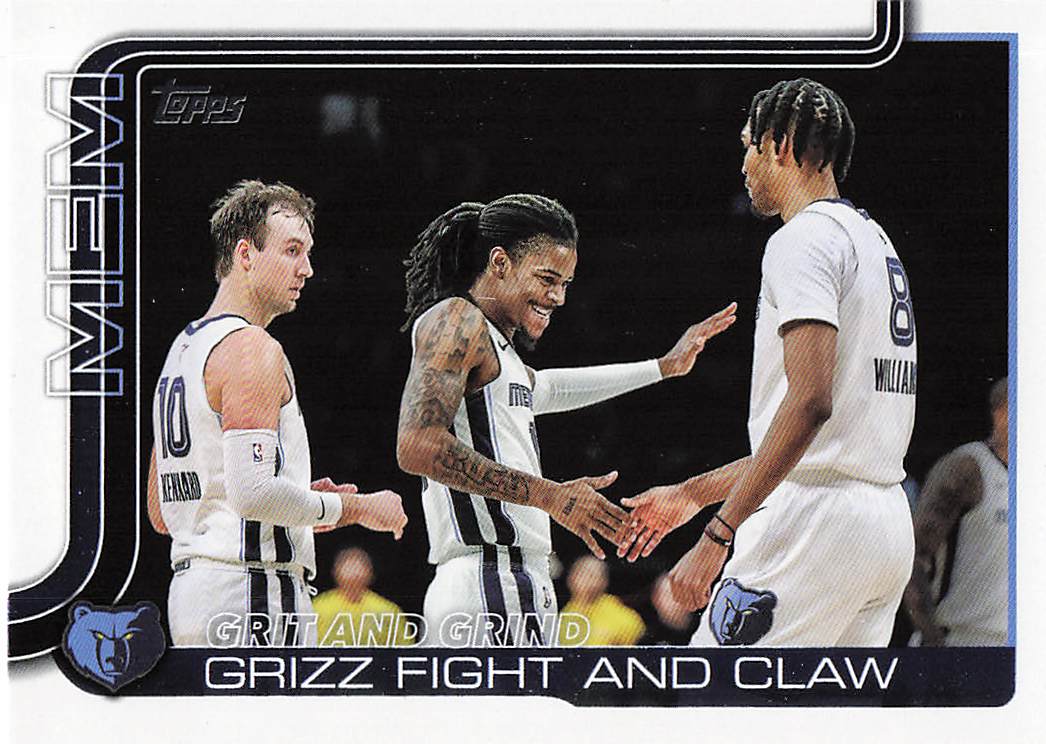 2025-26 Topps Basketball Grit and Grind: Grizz Fight and Claw #298