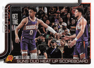 2025-26 Topps Basketball Heat Check!: Suns Duo Heat Up Scoreboard #294