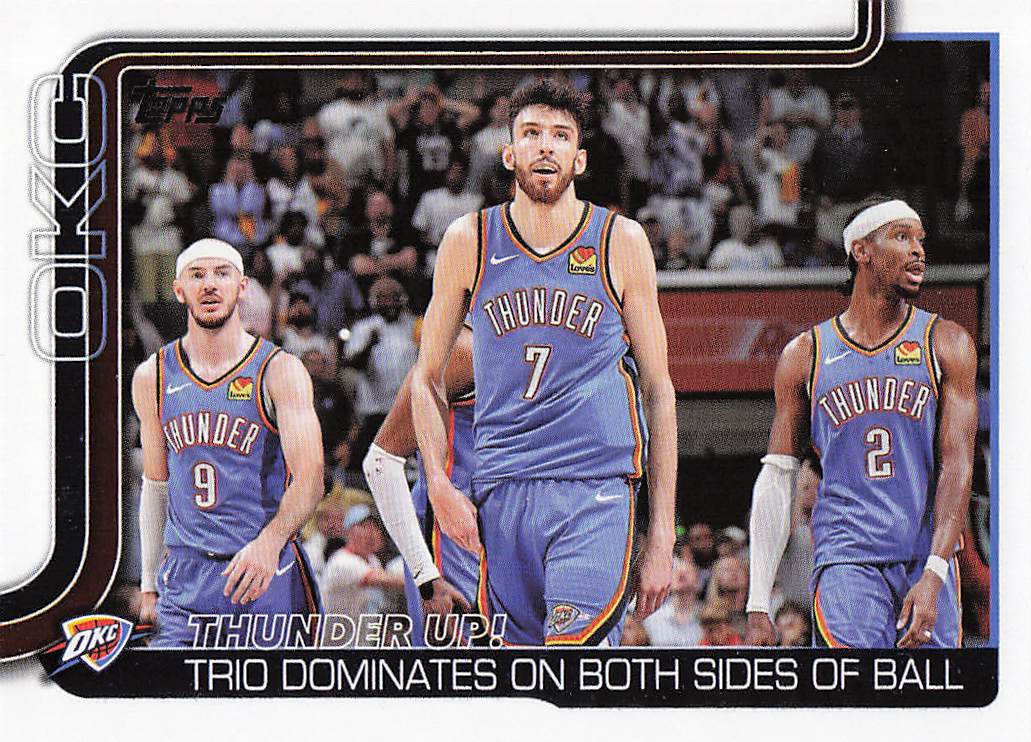 2025-26 Topps Basketball Thunder Up!: Trio Dominates On Both Sides Of Ball #288